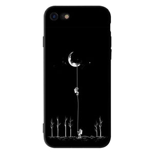 Silicon Cases for iPhone (Space Moon)