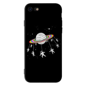 Silicon Cases for iPhone (Space Moon)