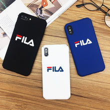 Load image into Gallery viewer, Matte Hard Plastic Phone Cases for iPhone (Fila)