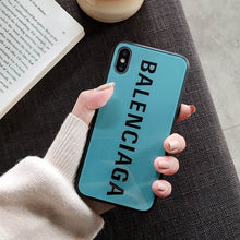 Load image into Gallery viewer, Tempered Glass Marble Cases for iPhone (Balenciaga)