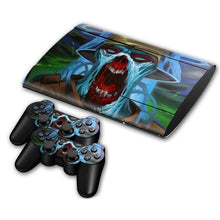 Load image into Gallery viewer, Cover Skin for PS3 Super Slim 4000 (Blue Skull)